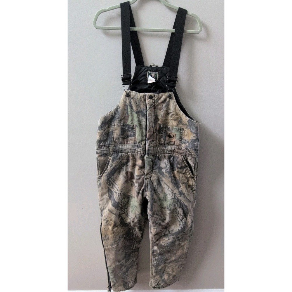 Berne Apparel Vintage Youth Large Camouflage Bib Overalls